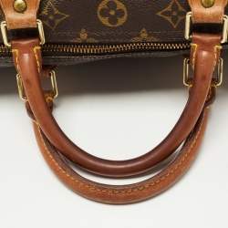 Pre Owned Louis Vuitton Brown Monogram Canvas Speedy 30 Top Handle Bag