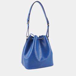 Pre Owned Louis Vuitton Blue Epi Leather Noe Shoulder Bag