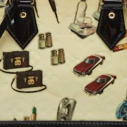 Pre Owned Louis Vuitton Black Monogram Vernis Stickers Alma BB Bag