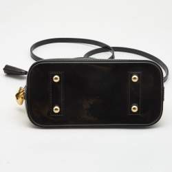 Pre Owned Louis Vuitton Black Monogram Vernis Stickers Alma BB Bag