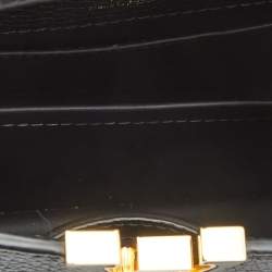 Pre Owned Louis Vuitton Black Leather Capucines Mini Bag