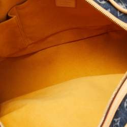 Pre Owned Louis Vuitton Blue Monogram Denim Limited Edition Porte Epaule Raye GM Bag