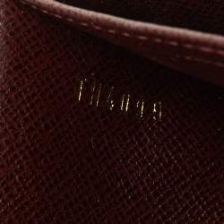 Louis Vuitton Brown Leather Pushlock Flap Continental Wallet