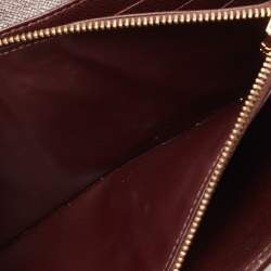 Louis Vuitton Brown Leather Pushlock Flap Continental Wallet