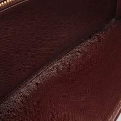 Louis Vuitton Brown Leather Pushlock Flap Continental Wallet