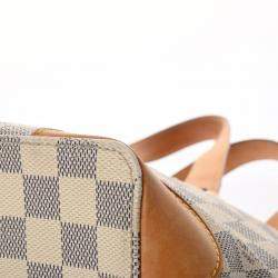 Pre Owned Louis Vuitton White Damier Azur Canvas Hamstead PM Bag