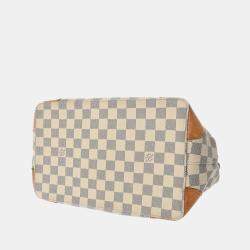 Pre Owned Louis Vuitton White Damier Azur Canvas Hamstead PM Bag