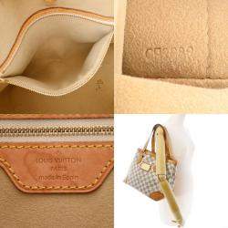 Pre Owned Louis Vuitton White Damier Azur Canvas Hamstead PM Bag