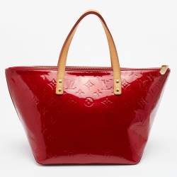 Pre Owned Louis Vuitton Orange Sunset Monogram Vernis Bellevue PM Bag