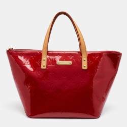 Pre Owned Louis Vuitton Orange Sunset Monogram Vernis Bellevue PM Bag