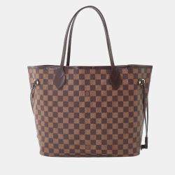Pre Owned Louis Vuitton Brown Damier Ebene Canvas Neverfull MM Tote Bag