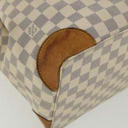 Pre Owned Louis Vuitton Damier Azur Hampstead MM Tote Bag N51206 LV Auth 32309