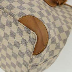 Pre Owned Louis Vuitton Damier Azur Hampstead MM Tote Bag N51206 LV Auth 32309