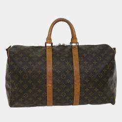 Pre Owned Louis Vuitton Monogram Keepall Bandouliere 45 Boston Bag M41418 LV Auth nh7502q