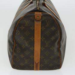 Pre Owned Louis Vuitton Monogram Keepall Bandouliere 45 Boston Bag M41418 LV Auth nh7502q