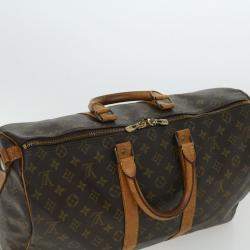 Pre Owned Louis Vuitton Monogram Keepall Bandouliere 45 Boston Bag M41418 LV Auth nh7502q