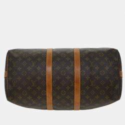 Pre Owned Louis Vuitton Monogram Keepall Bandouliere 45 Boston Bag M41418 LV Auth nh7502q