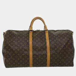 Pre Owned Louis Vuitton Monogram Keepall Bandouliere 60 Boston Bag M41412 LV Auth 33065