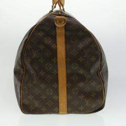 Pre Owned Louis Vuitton Monogram Keepall Bandouliere 60 Boston Bag M41412 LV Auth 33065