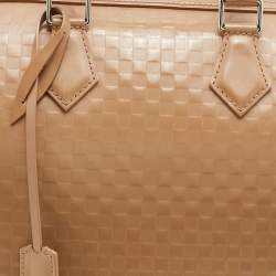 Pre Owned Louis Vuitton Camel Damier Facette Vernis Speedy Cube MM Bag
