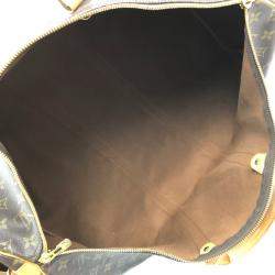 Pre Owned Louis Vuitton Brown Canvas Monogram Keepall Bandouliere 55 Duffel Bag