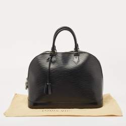 Pre Owned Louis Vuitton Black Epi Leather Alma GM Bag