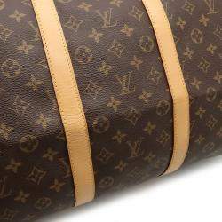 Louis Vuitton Brown Monogram Canvas Keepall 55 Duffel Bag