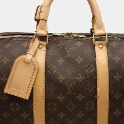 Louis Vuitton Brown Monogram Canvas Keepall 55 Duffel Bag