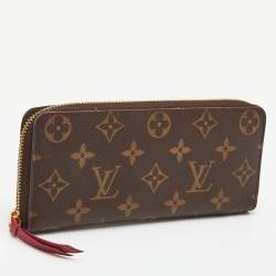 Louis Vuitton Monogram Canvas Clemence Zip Around Wallet