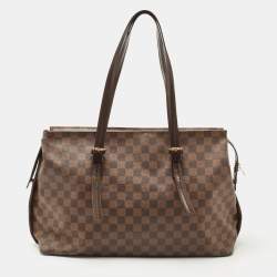 Pre Owned Louis Vuitton Damier Ebene Canvas Chelsea Bag