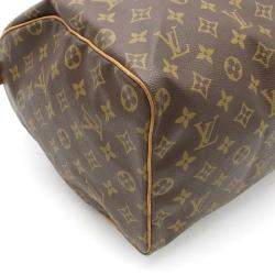 Pre Owned Louis Vuitton Brown Monogram Canvas Speedy 40 Top Handle Bag
