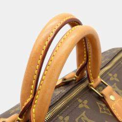 Pre Owned Louis Vuitton Brown Monogram Canvas Speedy 40 Top Handle Bag