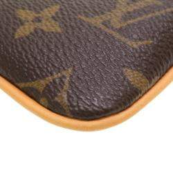 Pre Owned Louis Vuitton Brown Monogram Canvas Milla Pochette Clutch Bag
