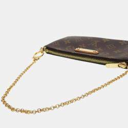 Pre Owned Louis Vuitton Brown Monogram Canvas Milla Pochette Clutch Bag
