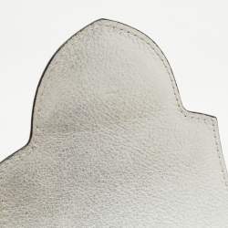 Pre Owned Louis Vuitton Silver Iridescent Leather Capucines BB Bag