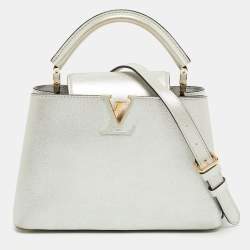 Louis Vuitton Ostrich Capucines MM - Red Handle Bags, Handbags