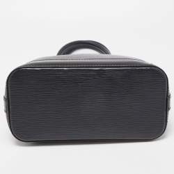 Pre Owned Louis Vuitton Black Epi Leather Lockit Vertical Bag