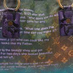 Pre Owned Louis Vuitton Multicolor Monogram Canvas Limited Edition Richard Prince Heartbreak Jokes Bag