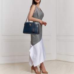 Pre Owned Louis Vuitton Indigo Epi Leather Twist Tote Bag