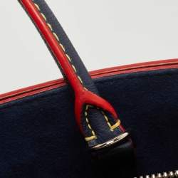 Pre Owned Louis Vuitton Indigo Epi Leather Twist Tote Bag