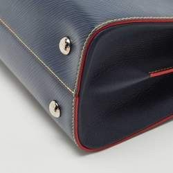 Pre Owned Louis Vuitton Indigo Epi Leather Twist Tote Bag