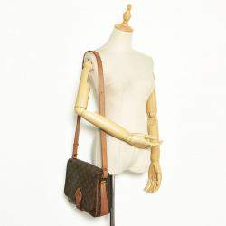 Pre Owned Louis Vuitton Brown Monogram Canvas Cartouchiere GM Crossbody Bag