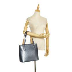 Pre Owned Louis Vuitton Blue Monogram Mat Stockton Tote Bag