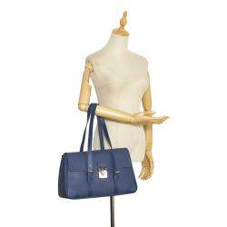 Pre Owned Louis Vuitton Blue Epi Leather Segur MM Bag