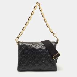 Louis Vuitton Coussin MM Black in Puffy Lambskin with Gold-tone - US