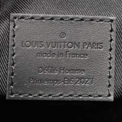 Pre Owned Louis Vuitton Black Damier Distorted Leather Keepall Bandouliere 40 Bag