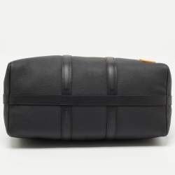 Pre Owned Louis Vuitton Black Damier Distorted Leather Keepall Bandouliere 40 Bag
