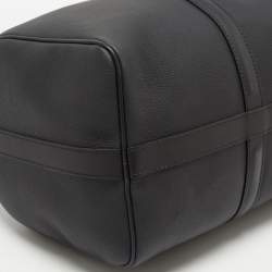 Pre Owned Louis Vuitton Black Damier Distorted Leather Keepall Bandouliere 40 Bag