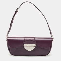 Pochette Montaigne Epi Leather Cassis