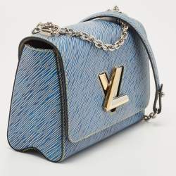 Pre Owned Louis Vuitton Denim Epi Leather Twist MM Bag